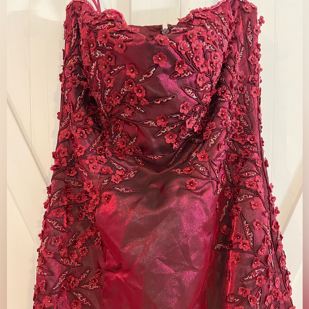 Vintage Lillie Rubin red flower dress